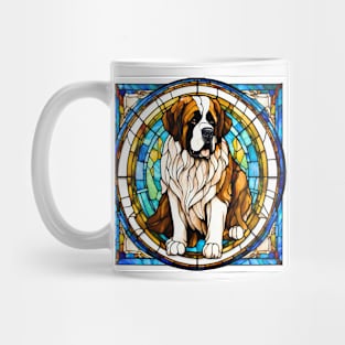 Stained Glass Saint Bernard Mug